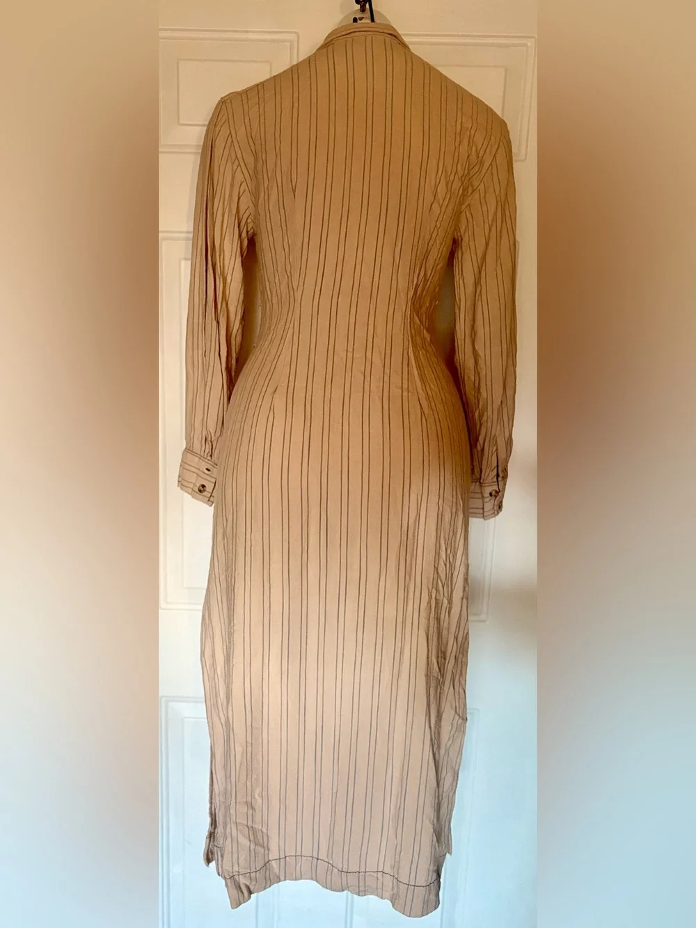 Rayon shirt dress, Free People Aubrey Striped midi dress Women’s XS